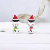 Christmas Snowman Wood Beads Decoration Crafts Kids Toys