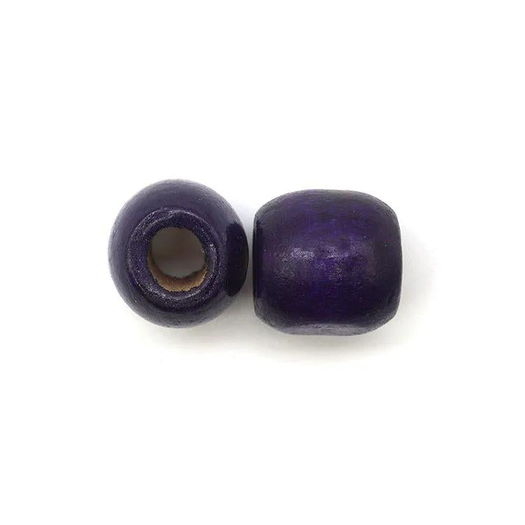 50pcs Wooden Bead Mix Color 9x10 16x17mm Barrel Shape DIY Jewelry