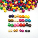 50pcs Wooden Bead Mix Color 9x10 16x17mm Barrel Shape DIY Jewelry