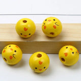 15mm Natural Wooden Beads Yellow Chick Spacer Beads Jewelry Making DIY