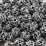 16mm Natural Wooden Beads Leopard Bear Paw Round Wood Beads DIY Jewelry