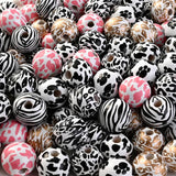 16mm Natural Wooden Beads Leopard Bear Paw Round Wood Beads DIY Jewelry