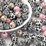 16mm Natural Wooden Beads Leopard Bear Paw Round Wood Beads DIY Jewelry