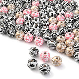 16mm Natural Wooden Beads Leopard Bear Paw Round Wood Beads DIY Jewelry