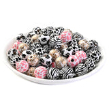 16mm Natural Wooden Beads Leopard Bear Paw Round Wood Beads DIY Jewelry