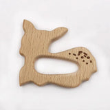 3pcs Wooden Bead Elephant Cat Toys for Chew and Nursing