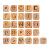 Beech Wooden Letter Bead DIY Jewelry Making Accessories