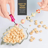 Natural Wood Beads Spacer Unfinished Round Balls for Jewelry Making