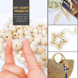 Natural Wood Beads Spacer Unfinished Round Balls for Jewelry Making
