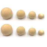 Natural Wooden Beads Round Spheres for Jewelry Making Child Teething Crafts