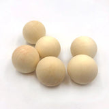 Natural Wooden Beads Round Spheres for Jewelry Making Child Teething Crafts