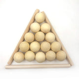 Natural Wooden Beads Round Spheres for Jewelry Making Child Teething Crafts
