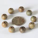 10PCS Natural Sandalwood Loose Beads DIY Jewelry Making Buddhism Accessory