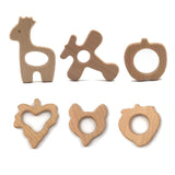 Wooden Bead Fruit Teether Toy Airplane Pendant Set
