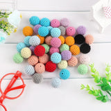 50-1000Pcs Beech Wooden Round Hexagon Beads DIY Jewelry Pendant Accessories
