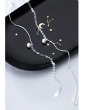 Simulated Pearl Charm Bracelet 925 Sterling Silver Women's Jewelry