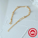 Delicate Double Layer Pearl Bracelet Women Jewelry Party Gift