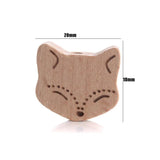 10Pcs Wooden Mini Animal Elephant Airplane Baby Teether DIY BPA Pacifier Chain