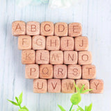 10/12mm 20/50Pcs Wooden English Letters Bead for DIY Jewelry Making