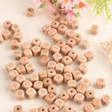 10/12mm 20/50Pcs Wooden English Letters Bead for DIY Jewelry Making