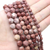 Red Wood Jasper Faceted Stone Beads 6/8/10mm