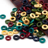 96Pcs Round Large Hole Wooden Beads DIY Hair Hand Making Dreadlocks Decoration