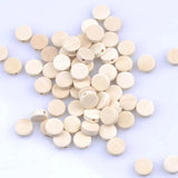 300pcs Natural Wooden Oblate Round Spacer Beads 10x4mm MT1474