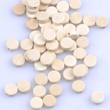 300pcs Natural Wooden Oblate Round Spacer Beads 10x4mm MT1474