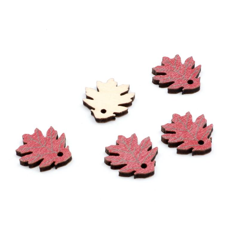18x17mm Leaf Pendant Wood Cut Cabochon