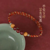 Chinese Style Cinnabar Red Rope Bracelet Evil-warding Lucky Gift