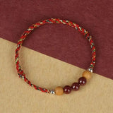 Chinese Style Cinnabar Red Rope Bracelet Evil-warding Lucky Gift