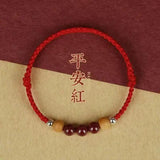 Chinese Style Cinnabar Red Rope Bracelet Evil-warding Lucky Gift