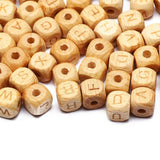 10mm Beech Wooden Square Beads for Jewelry Making