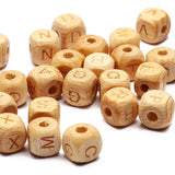 10mm Beech Wooden Square Beads for Jewelry Making