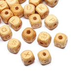 10mm Beech Wooden Square Beads for Jewelry Making