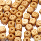 10mm Beech Wooden Square Beads for Jewelry Making
