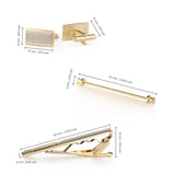 Tie Clips & Cufflinks & Pins 3 PCS Set