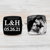 Custom Photo Men's Cufflinks Personalized Wedding Gift