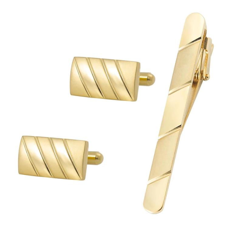 Anchor Beard Scissors Tie Clip Set Men Jewelry