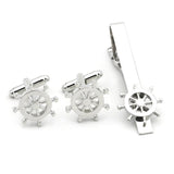 Anchor Beard Scissors Tie Clip Set Men Jewelry