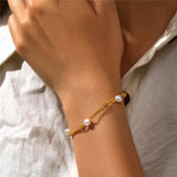 S925 Sterling Silver Pearl Bracelet Chains for Women Jewelry