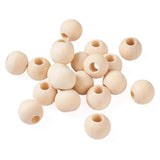 Natural Wood Round Beads Large Hole Spacer Beads for Jewelry Making