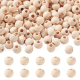 Natural Wood Round Beads Large Hole Spacer Beads for Jewelry Making