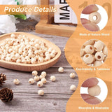 Natural Wood Round Beads Large Hole Spacer Beads for Jewelry Making