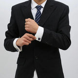 Square Crystal Cufflinks for Men's Formal Wear