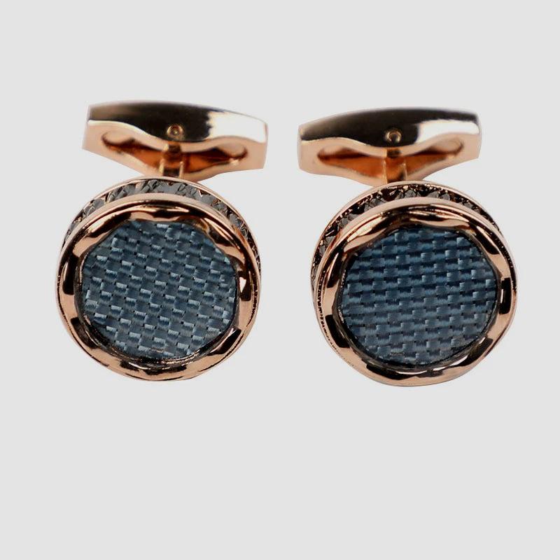 Wedding Party Enamel Copper Cufflinks French Shirt Buttons