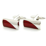 YH-2151A Red Enamel Cufflinks for Men