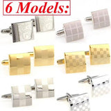 6 Designs Laser Engraved Stamp Cufflinks