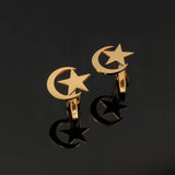 Islamic Star Moon Cufflinks Personalized Stainless Steel Father Gift