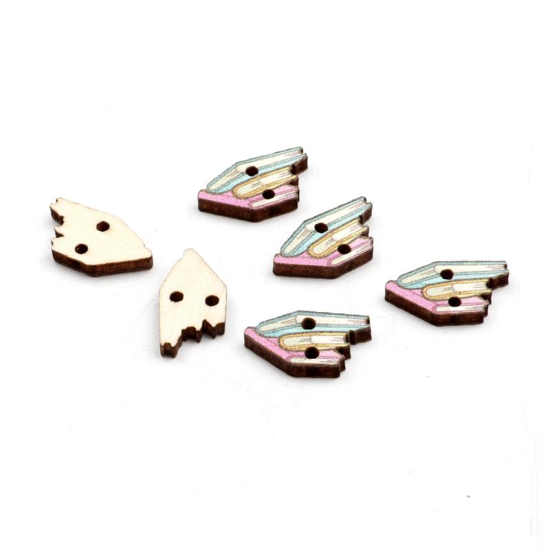 16mmx8.2mm Wood Book Pendant Cabochon